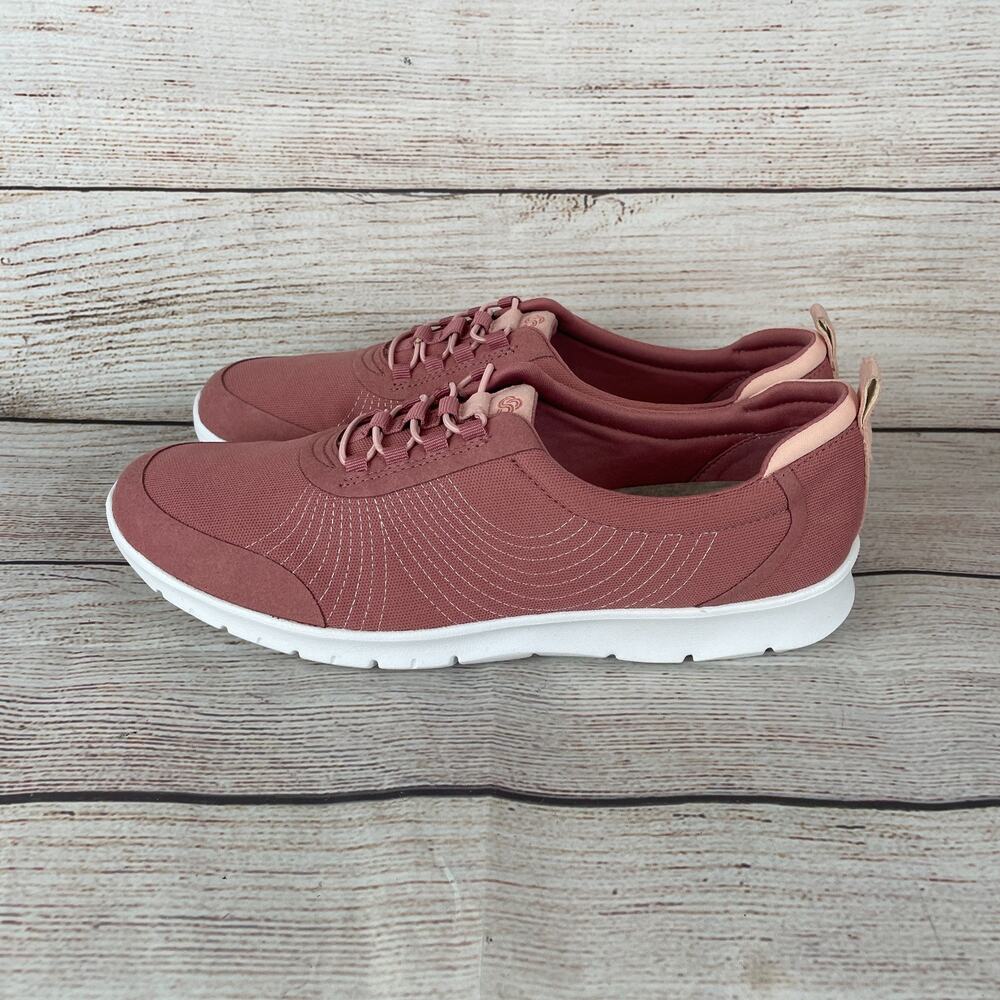 Clarks Cloudstepper Step Allenabay Womens Sz 11M Causual Shoes Mauve Red Pink - Picture 7 of 11